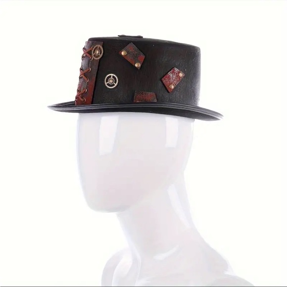 🆕 Gothic Steampunk “Time Traveler” Top Hat Unisex Festive-wear 🎩 - Picture 4 of 10